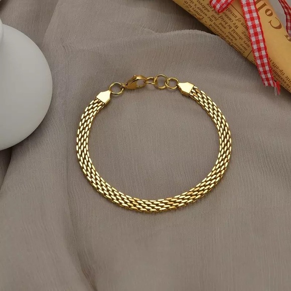 Stainless Steel Chunky Twisted Rope Chain Bracelet - Picture 5 of 9